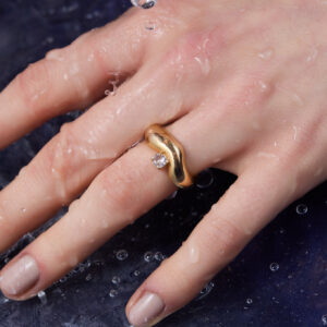 Anel Wave Oval